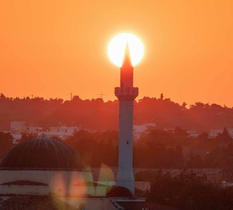 souleiman mosque sunset